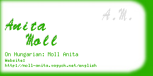 anita moll business card